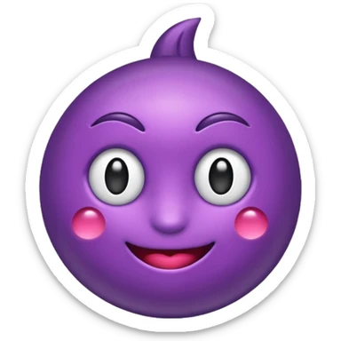 Crea un emoji de moño morado sticker
