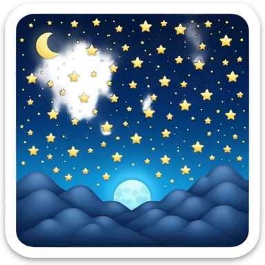 Best  night emoji  sticker