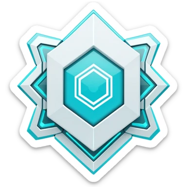  White And Cyan Cyber Aesthetic Deco sticker