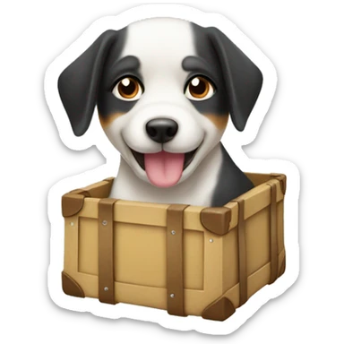 perro en un transportin sticker