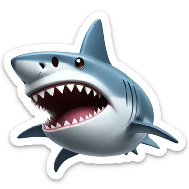 shark with tv head sticker