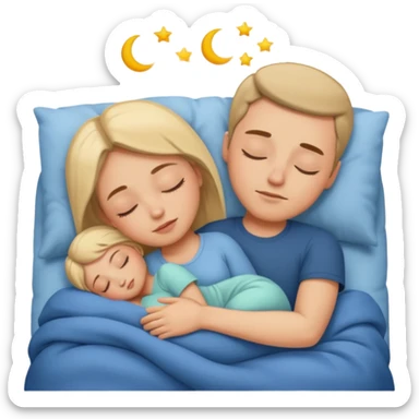 Couple sleep sticker