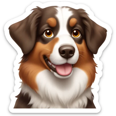 Australian sheperd dog red tricolor sticker