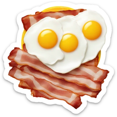 Eggs and bacon on a plate sticker