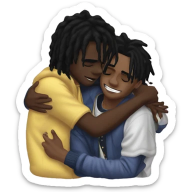 playboi carti and destroy lonely and lucki hugging sticker