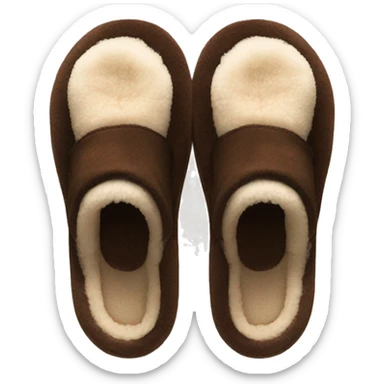 ugg slippers dark brown  sticker