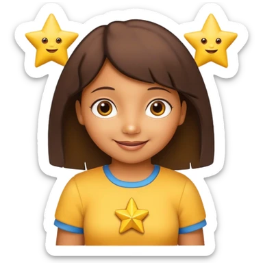 Happy emoji (star of dora) sticker