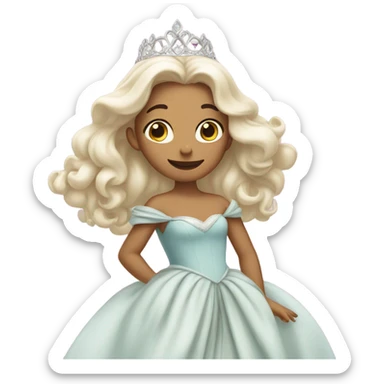 Princess blowing kisses sticker