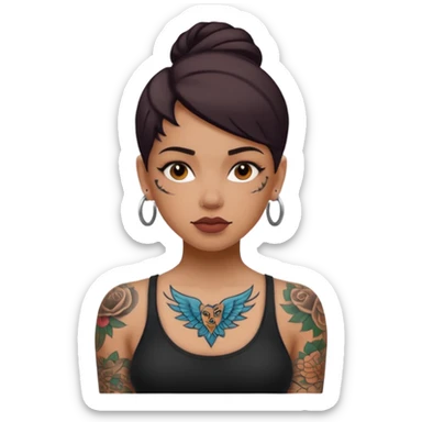 women with tatoos and hightlight that tatoos sticker