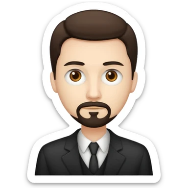 Hombre delgado piel clara con perilla sticker