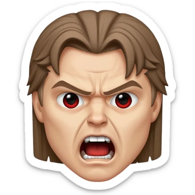 angry screaming anakin skywalker realistic face sith eyes sticker