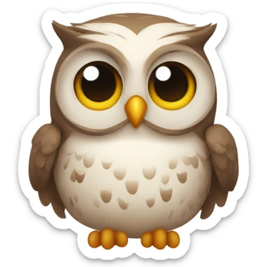 Cute owl sticker