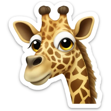 Giraffe with papillon  sticker