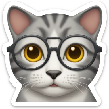 Intellectual cat sticker
