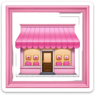 pink shop sticker
