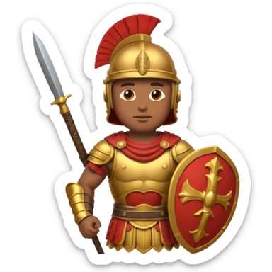 emoji de soldado romano alto y fuerte cuerpo entero sticker