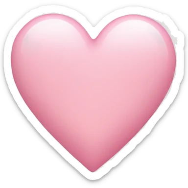 light pink love heart sticker