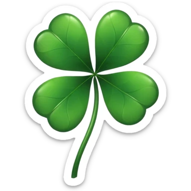 Black 5-leaf clover sticker