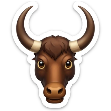 Buffalo horns. No face. sticker