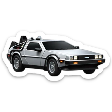 delorean from back to the future sticker