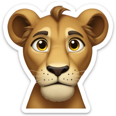 Scar the lion with a scar on his eye (the lion king)  sticker