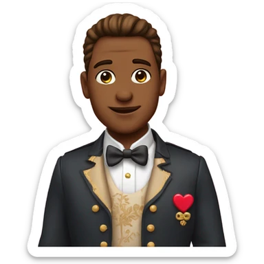 Príncipe con corazón rosado  sticker