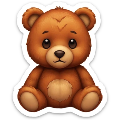 Teddy bear and sunset sticker