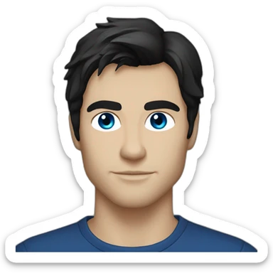 Damon Salvatore with blue eyes  sticker