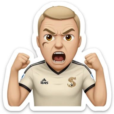 Swansea fan battering Cardiff fan sticker