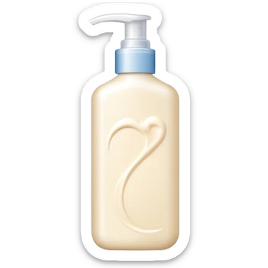 Body lotion cream form sticker