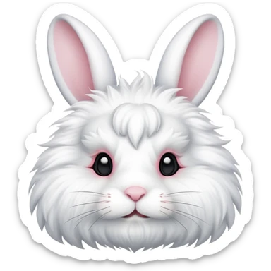 make a white bunny with a Anonymous mask on sticker