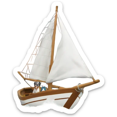 American Brittany sailing sticker