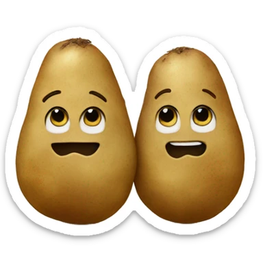 two potato marrying each other sticker