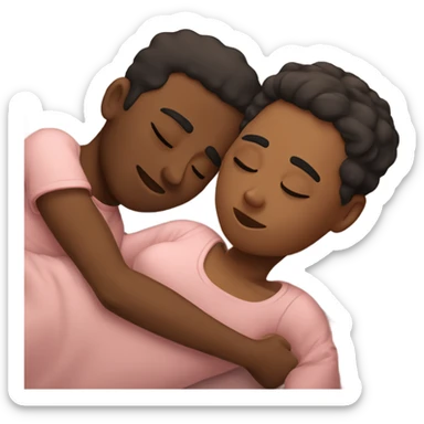 Two lovers sleeping together sticker