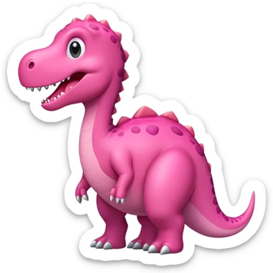 pink dinosaur  sticker