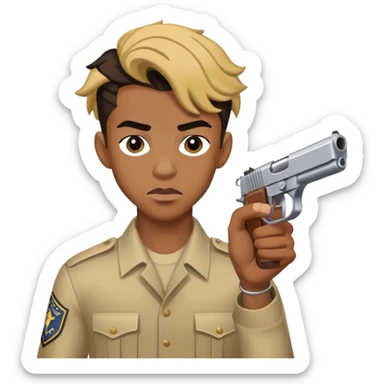 ja morant from the nba holding a high caliber handgun sticker