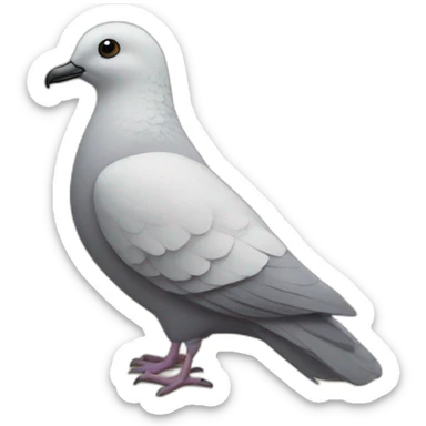 Mustache pigeon letter sticker