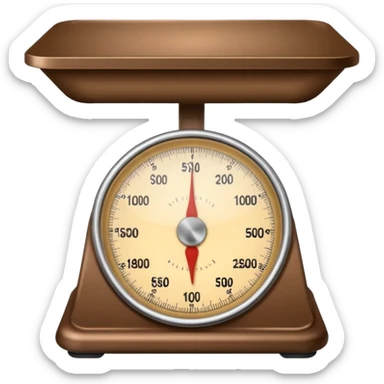 Make a weighing scale emoji in color brown sticker