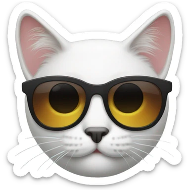 Cat with sunglasses sticker