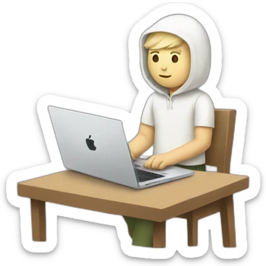 finn the human with mac laptop sticker