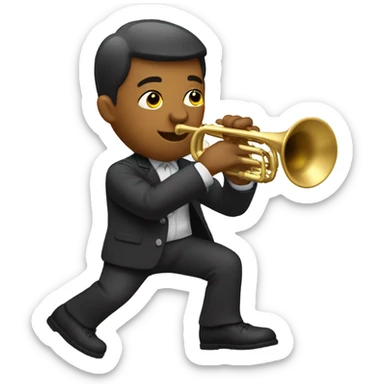 Trumpet player sticker