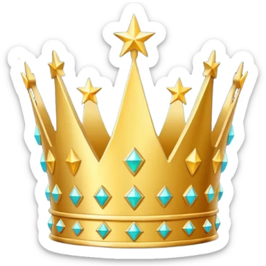 celestial crown with stars sticker