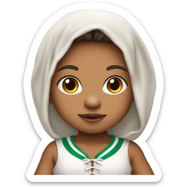 Newborn baby Mexican female Super Bowl football  sticker