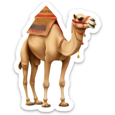camel in arabic costume sticker