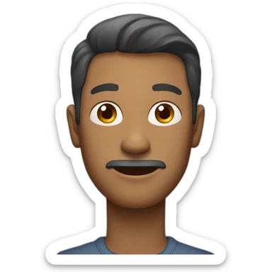 Man with open hand in front of him sticker