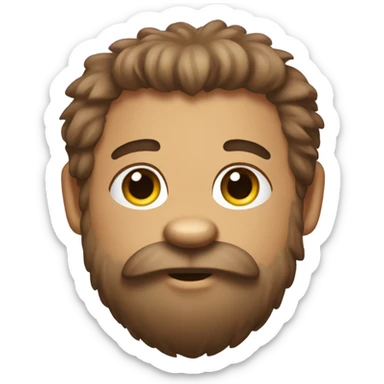 Bear with a beard sticker