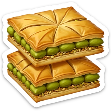 Pistache en baklava sticker