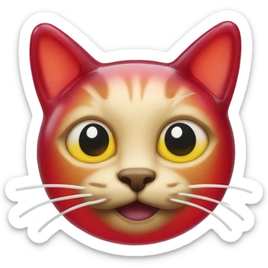 A cat made entirely from jello sticker