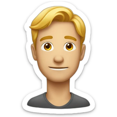 Un homme qui se met un doigt dans le nez sticker