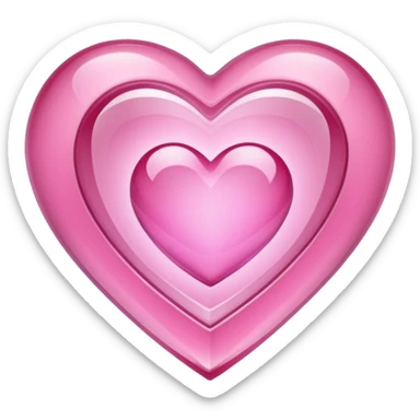 Pink heart shaped crystal with a $ carved in the center of the crystal. sticker